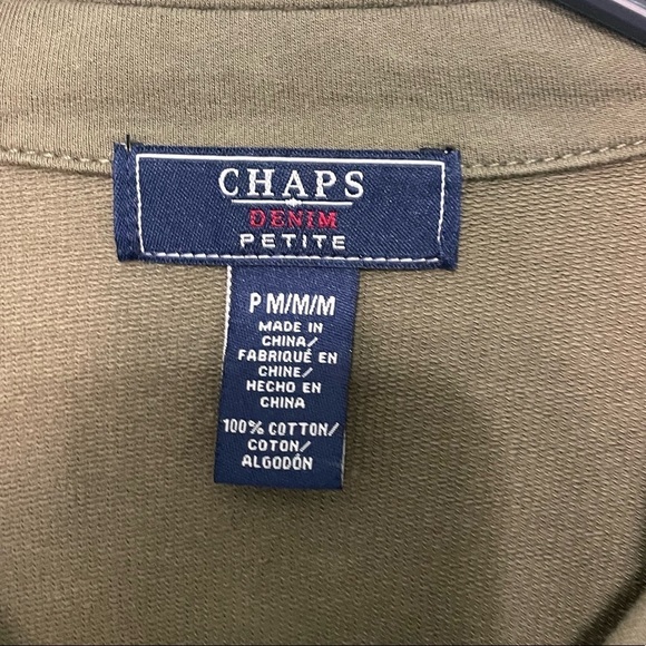 Chaps by Ralph Lauren Olive green button down jacket Petite/Medium - Picture 5 of 5